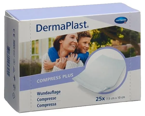 DermaPlast Compress Plus 7.5x10cm (25 Stk)