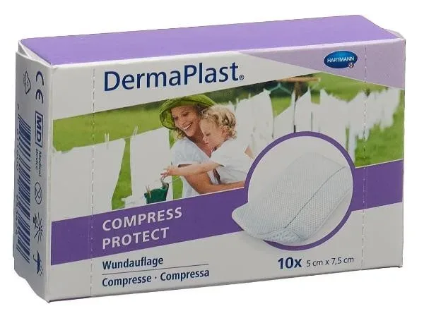 DermaPlast Compress Protect 5x7.5cm (10 Stk)