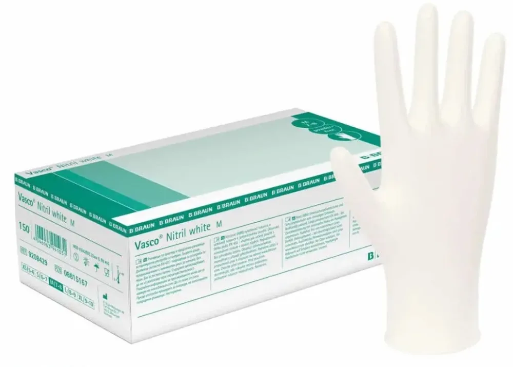 Vasco Nitril Handschuhe Weiß M (150 Stk)
