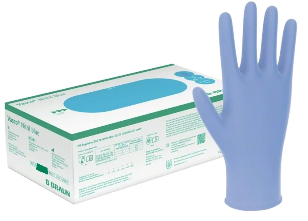 Vasco Nitril Handschuhe Blau M (150 Stk)