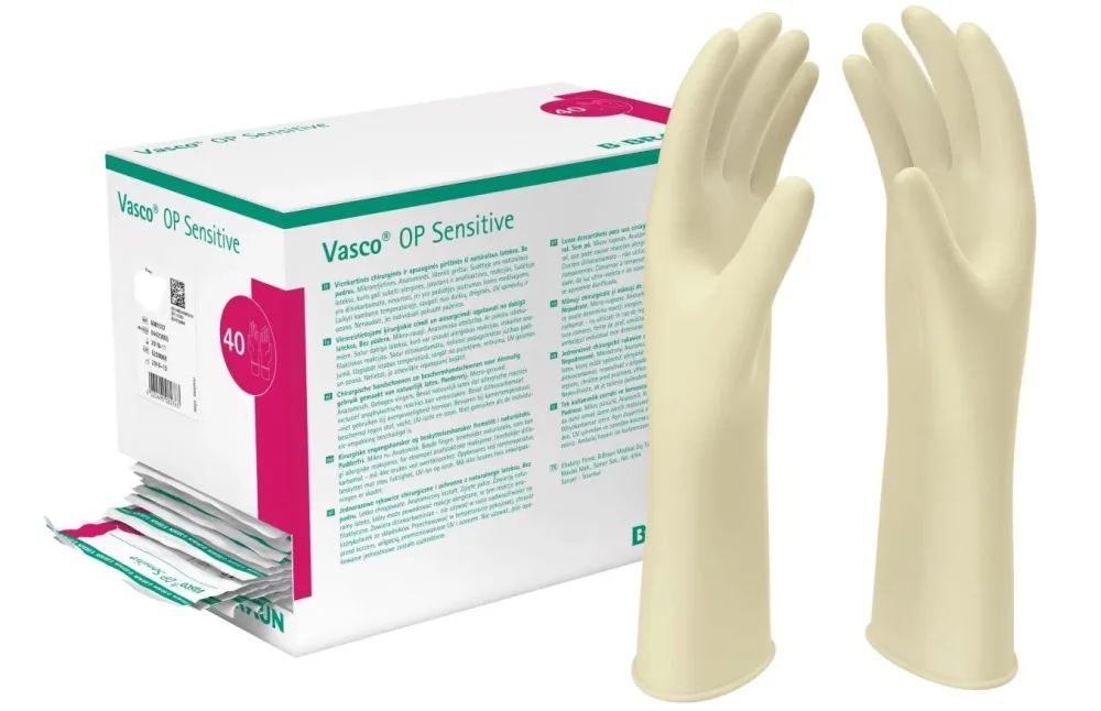 Vasco OP Sensitive Handschuh Latex Größe 7.5 (40 Paar)