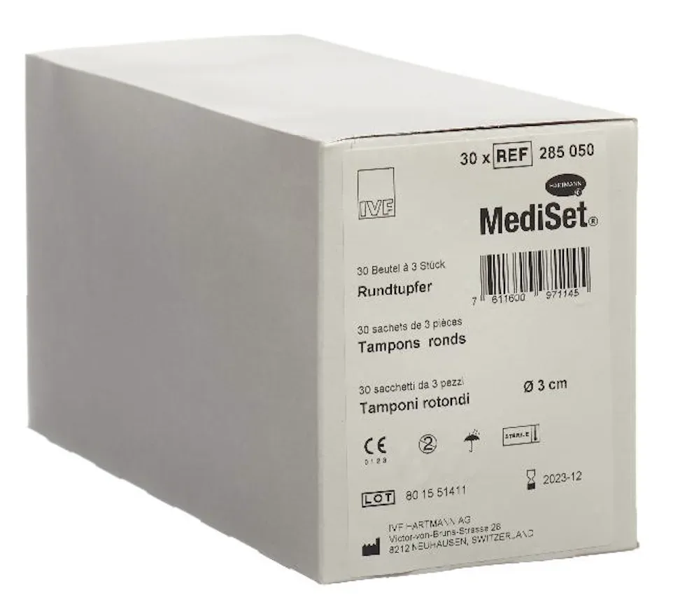 MediSet Rundtupfer Steril 3cm (30x3 Stk)