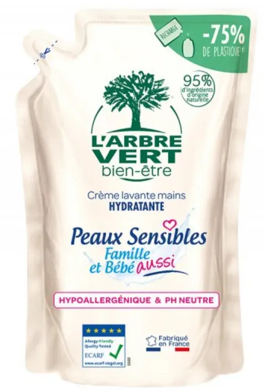 L'ARBRE VERT Öko Handseife Empfindliche Haut Refill (300ml)