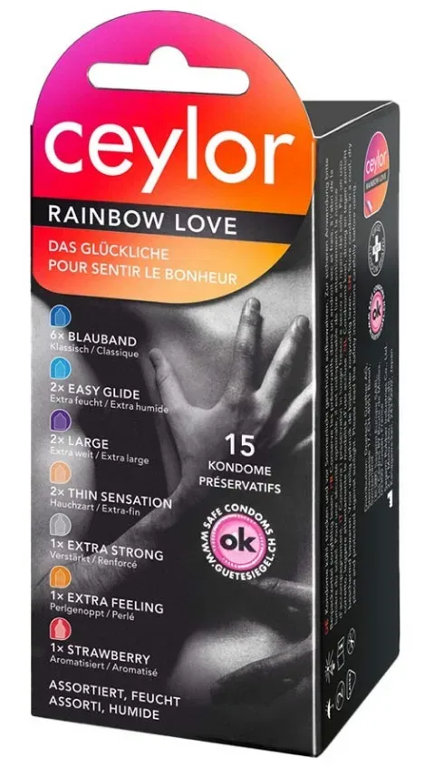 Ceylor - Ceylor Rainbow Love Kondome, 15 Stück