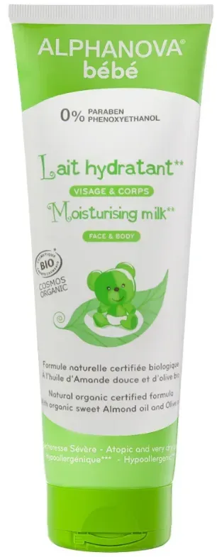 ALPHANOVA bébé Feuchtigkeitsmilch Gesicht & Körper (200ml)