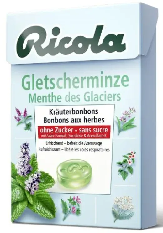 Ricola Gletscherminze Bonbons, ohne Zucker (50g)