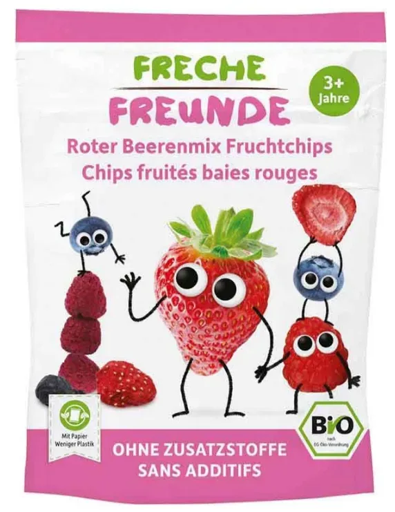 FRECHE FREUNDE Fruchtchips, roter Beerenmix (10g)