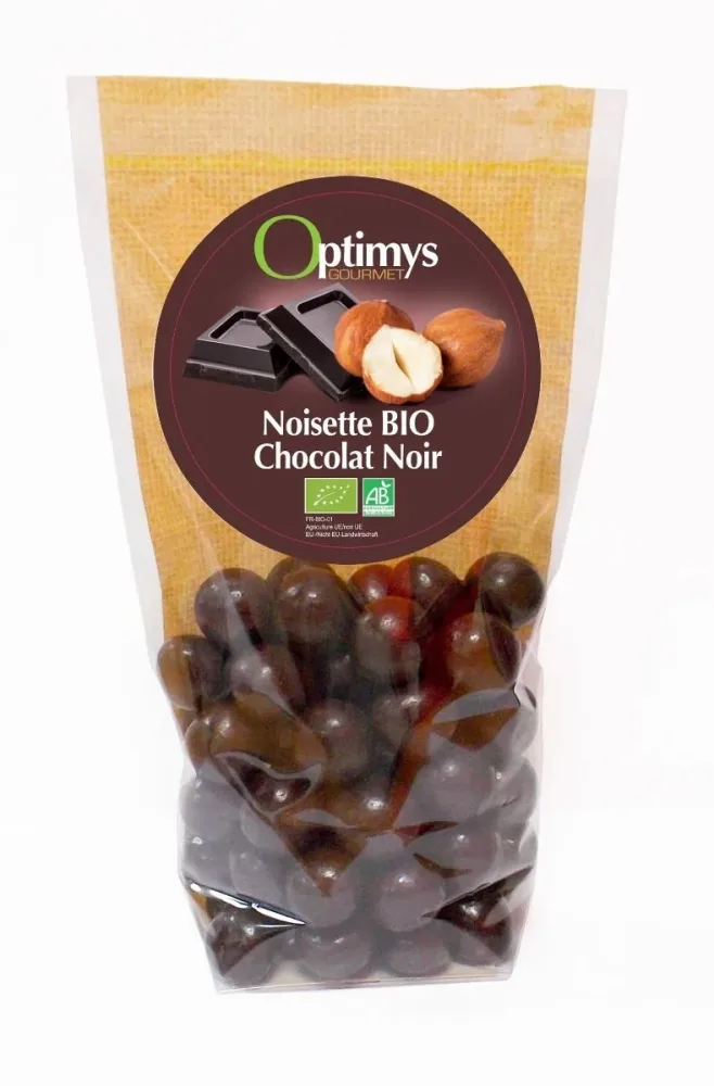 OPTIMYS Genuss Haselnusskerne dunkle Schokolade Bio (150g)