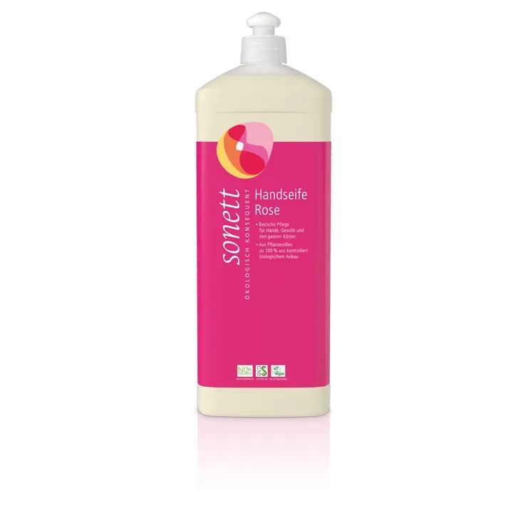 Sonett Handseife Rose Nachfüllflasche (1 Liter)