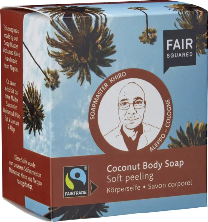 FAIR SQUARED Coconut Body Soap Soft peeling (2x80g)
