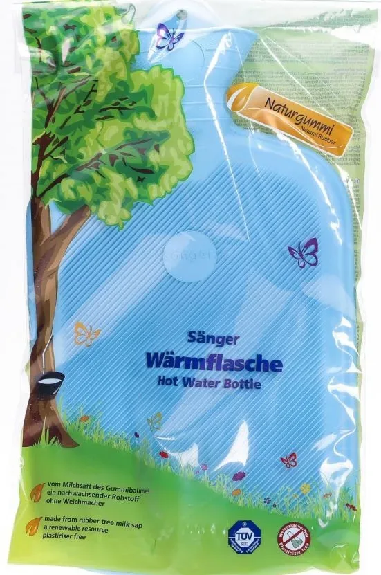 Sänger Gummi-Wärmeflasche 2 Liter Halblamelle blau (1 Stk)