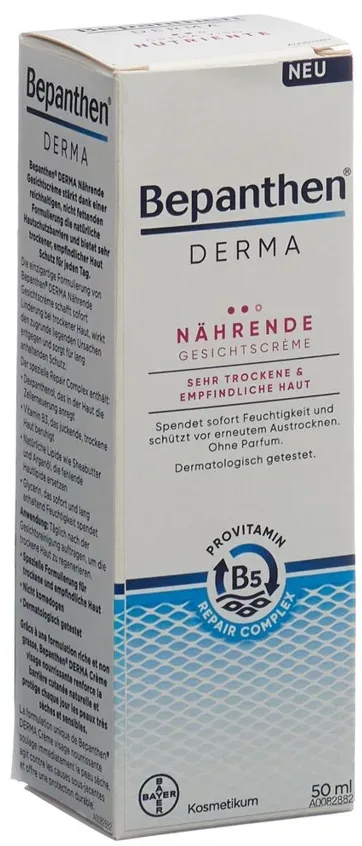 Bepanthen - DERMA Nährende Gesichtscreme, 50 ml