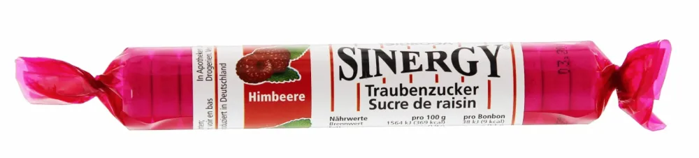 SINERGY Traubenzucker Himbeere (15x40g)