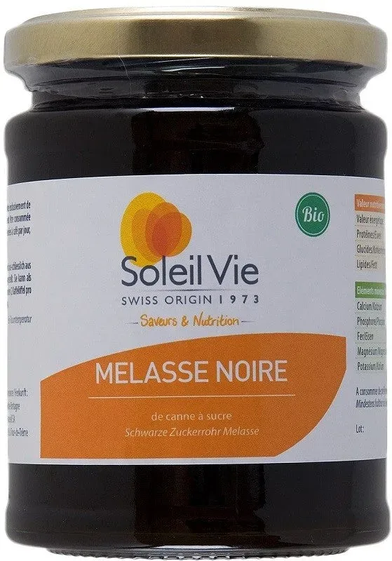 Soleil Vie Bio Schwarze Zuckerrohr Melasse (340g)