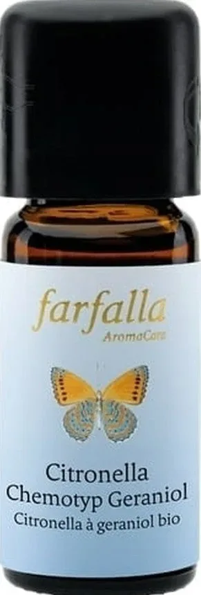 Farfalla AromaCare Citronella Chemotyp Geraniol Ätherisches Öl Bio (10ml)
