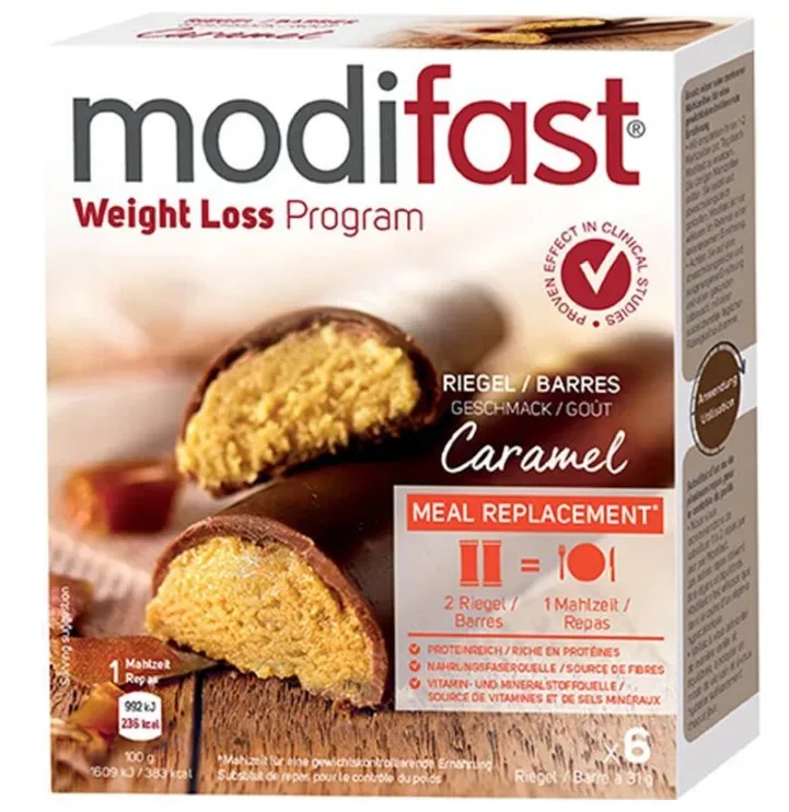 modifast Weight Loss Programm Riegel Caramel (6x31g)