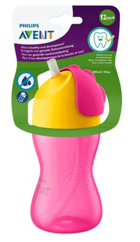 Trinklernbecher mit Strohhalm, SCF798/02, 300ml, 12-18M