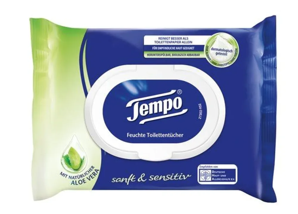 Tempo Feuchte Toilettentücher Sanft & Sensitiv (42 Stk)