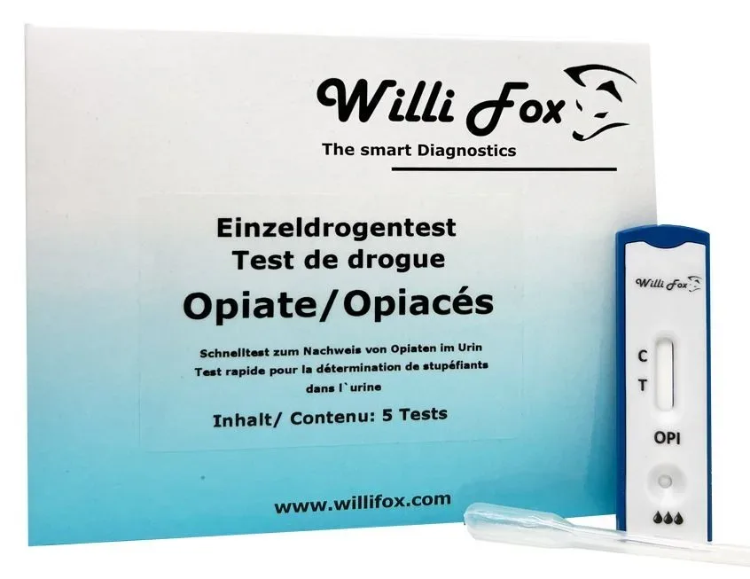 Willi Fox Forensischer Drogentest Opiate Urin (5 Stk)