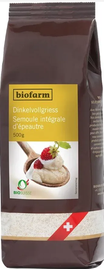biofarm Dinkel Vollgriess Knospe (500g)