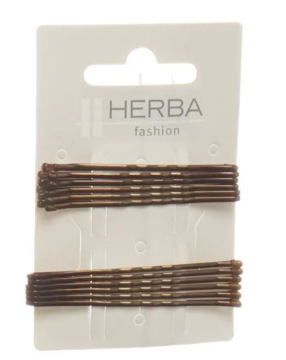 Herba Klemme 6+6.5cm, braun (12 Stk)