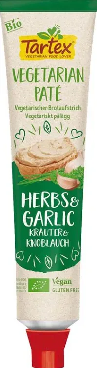 Tartex Vegetarischer Brotaufstrich Kräuter & Knoblauch (200g)