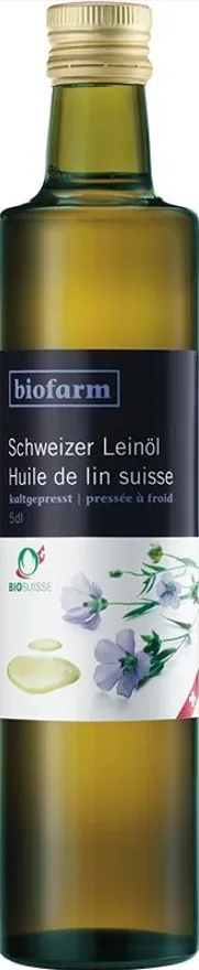 biofarm Leinöl CH Knospe Bio Suisse (5dl)