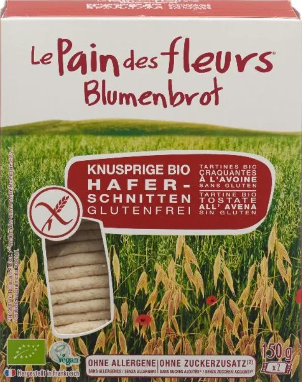 Le Pain des fleurs Blumenbrot Knusprige Bio Hafer-Schnitten (150g)