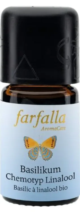 Farfalla ätherisches Öl Basilikum Chemotyp Linalool bio Grand Cru (5ml)