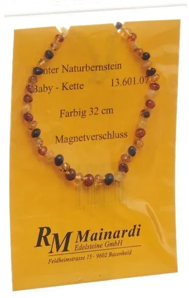 Mainardi Natur Bernstein 32cm farbig Magnetverschluss (1 Stk)