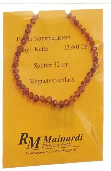 Mainardi Natur Bernstein 32cm Splitt Magnetverschluss (1 Stk)