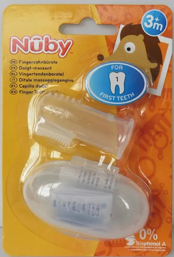 NUBY Finger-Zahnb&uuml;rste mit Aufbewahrungsbox