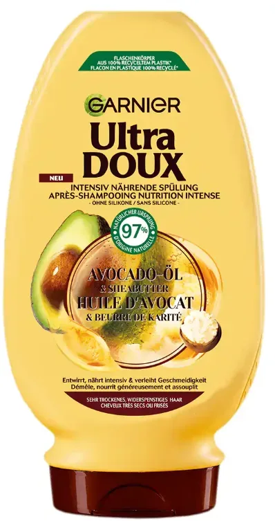 Ultra Doux Intensiv Nährende Pflegespülung mit Avocado-Öl & Sheabutter, für sehr trockenes, widerspenstiges Haar