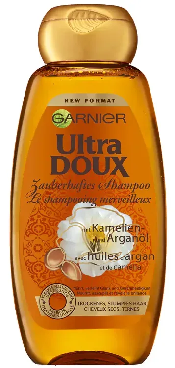 Ultra Doux Pflegendes Zauberhaftes Shampoo mit Kamelien- und Arganöl