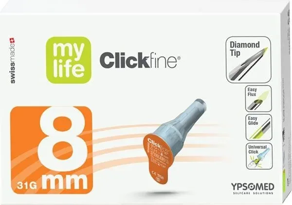 Mylife Clickfine Pen Nadeln 8mm 31G (100 Stk)