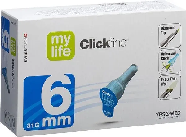 Mylife PI-APS Clickfine Pen Nadeln 6mm 31G (100 Stk)