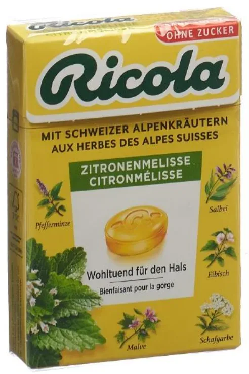 Ricola Zitronenmelisse Bonbons Box (50g)