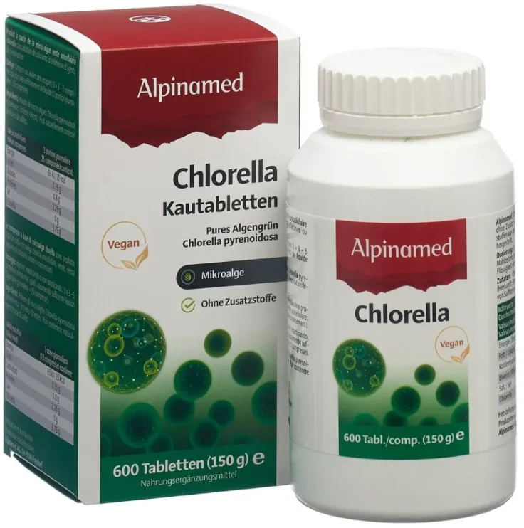 Alpinamed Chlorella Kautabletten 250mg (600 Stk)