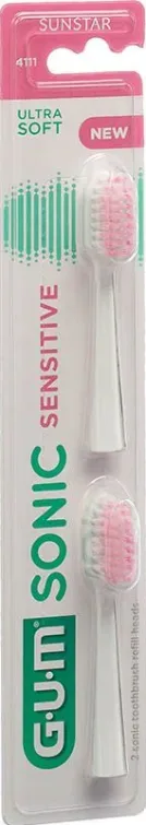 SUNSTAR Gum Sonic Sensitive Ersatzköpfe weiss (2 Stk)