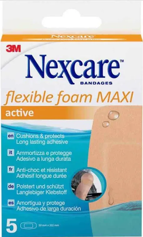 3M Nexcare flexible foam Maxi active 50x101mm (5 Stk)