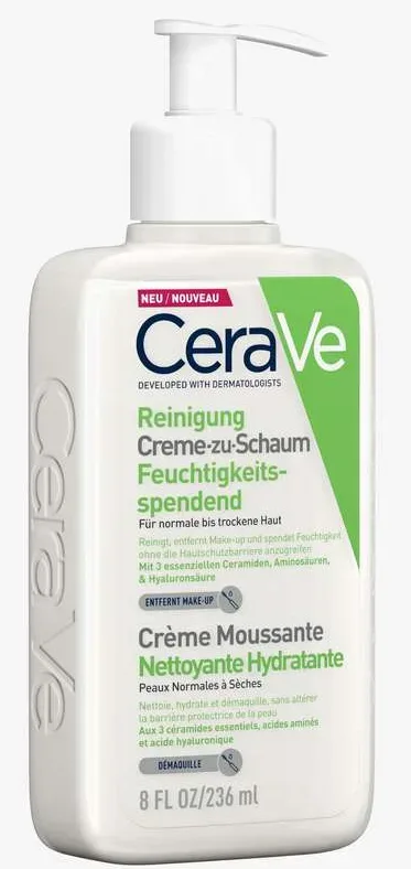 CeraVe - Creme-zu-Schaum Reinigung, Creamy Cleanser, 236 ml