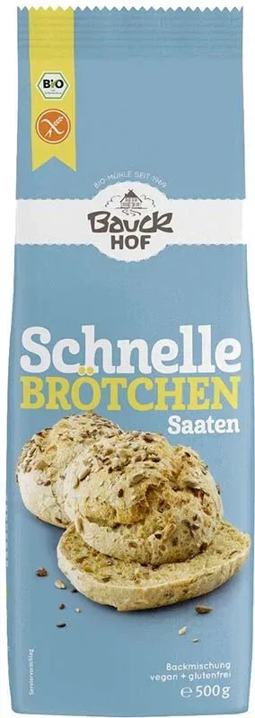 Bauckhof Bio Schnelle Brötchen Saaten glutenfrei (500g)