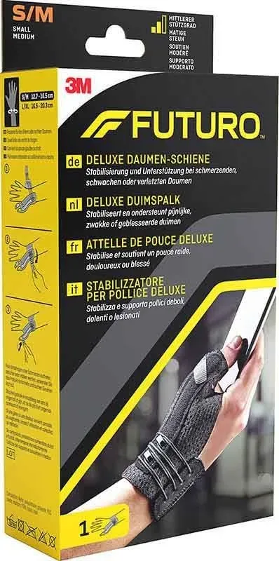 3M FUTURO Deluxe Daumen-Schiene S/M links/rechts schwarz (1 Stk)