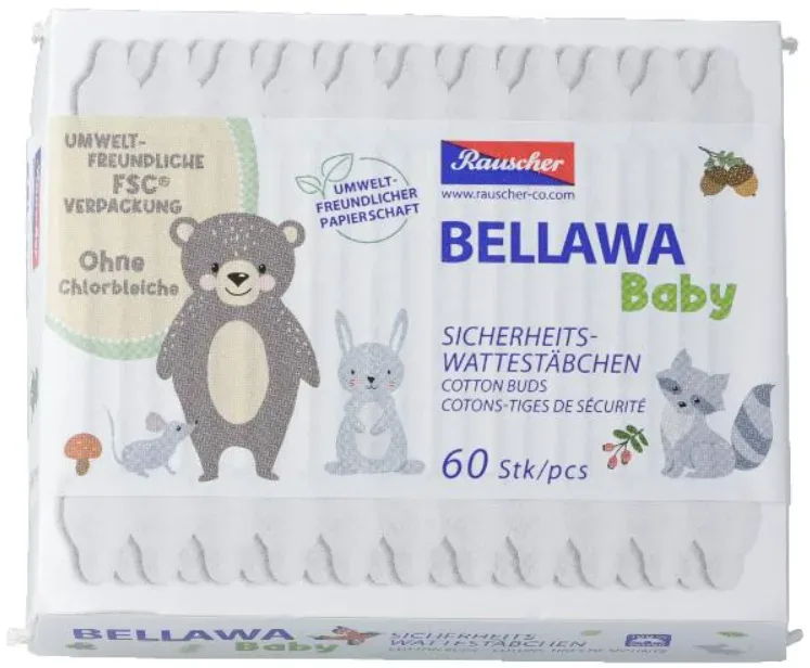 BELLAWA Baby Sicherheitswattestäbchen (60 Stk)