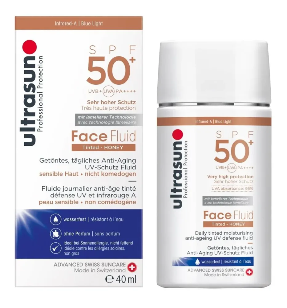 ultrasun Face Fluid SPF50+ Tinted Honey (40ml)