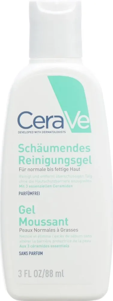 CeraVe - Schäumendes Reinigungsgel, Feuchtigkeitsspendendes Reinigungsgel, 88 ml