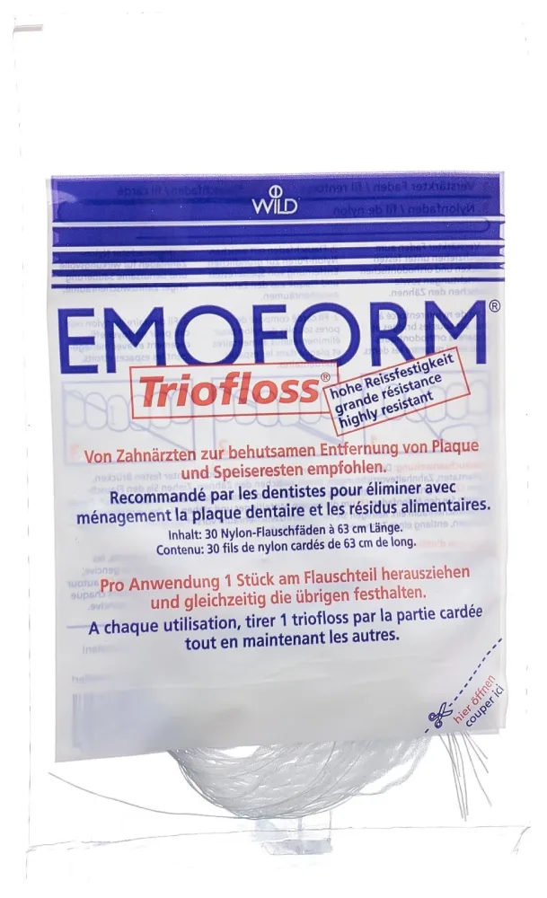 EMOFORM Triofloss Zahnfaden im Beutel (30 Stk)