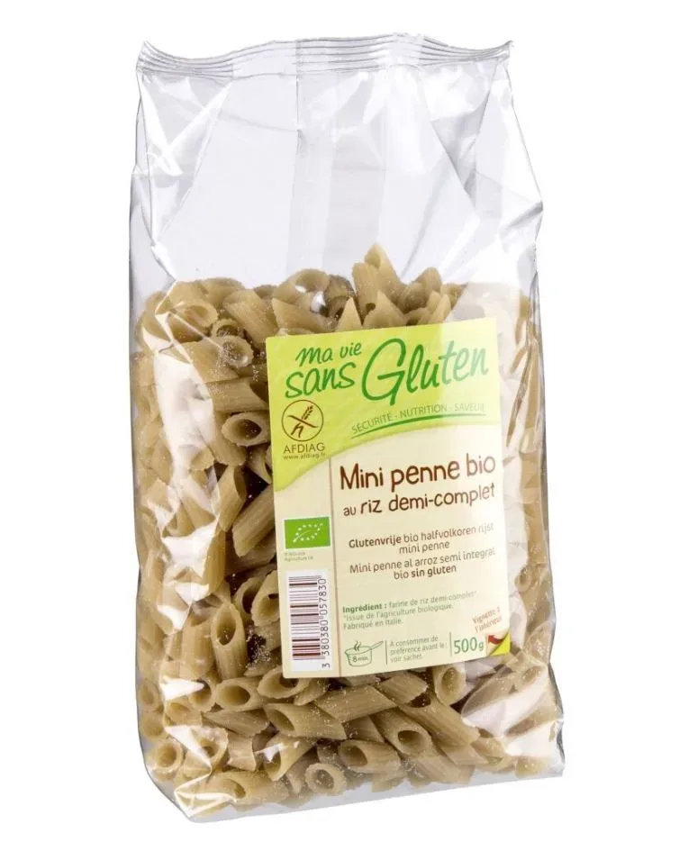 Ma vie sans gluten Mini Penne Reis Halbvollkorn (500g)