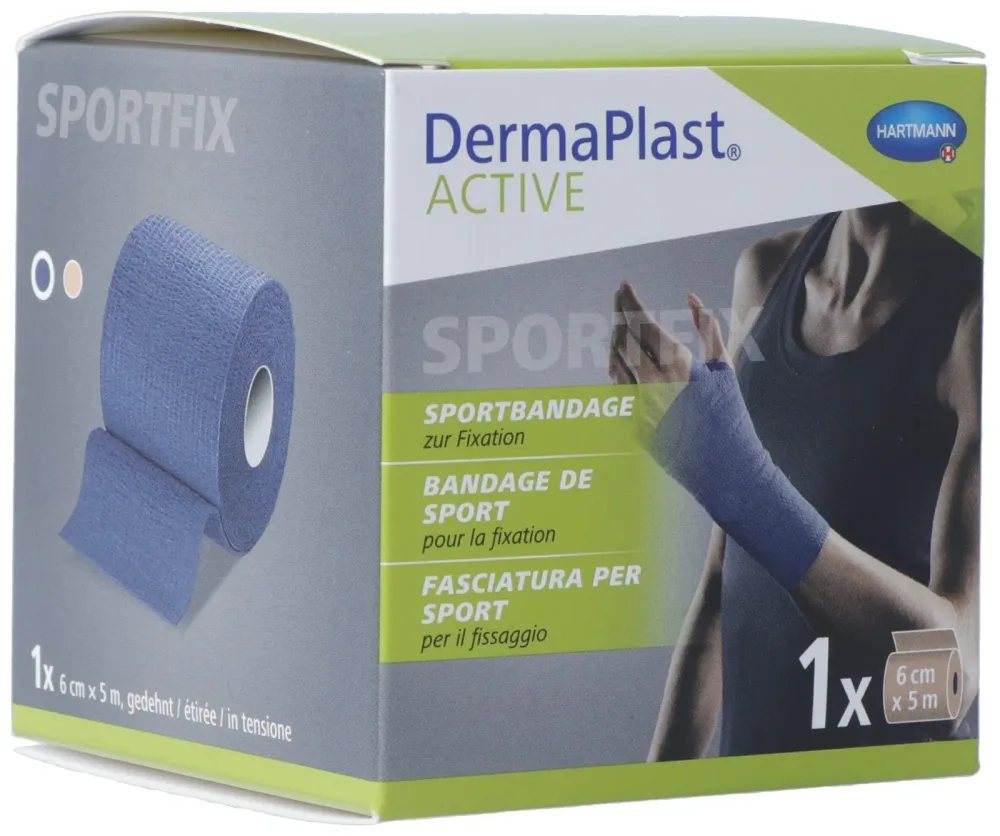 DermaPlast Active Sportbandage 6cmx5m blau (1 Stk)