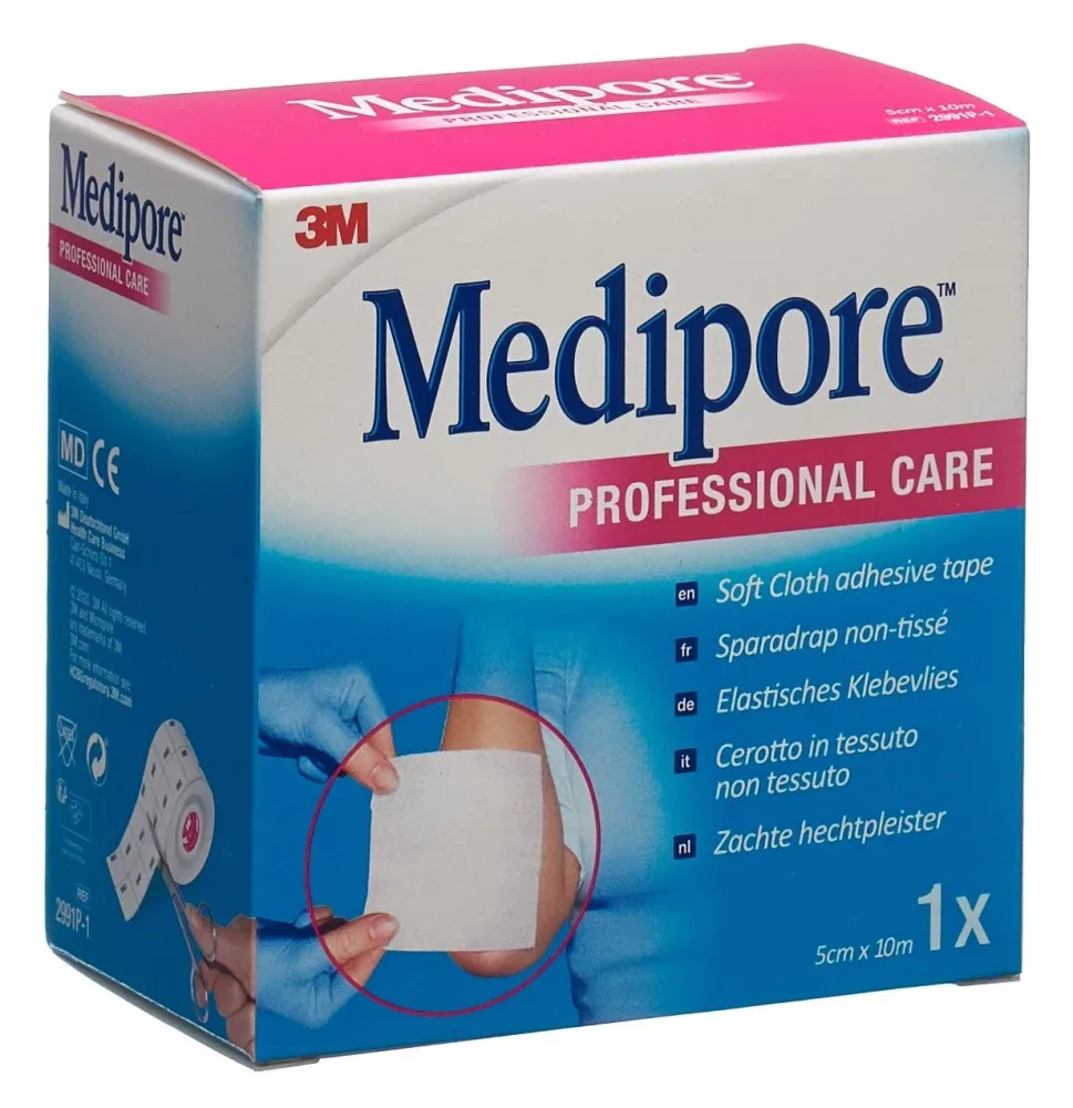 3M Medipore Klebevlies 5cmx10m Liner (1 Stk)